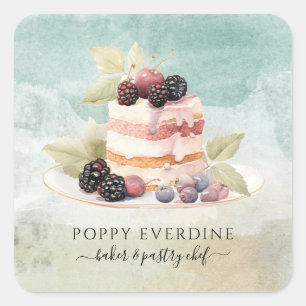 Baker Bakery Pastry Chef Catering Business  Square Sticker