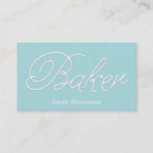 Baker Bakery Pastry Chef Icing Typography Business Card