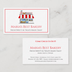 Baker Bakery Store Cafe Business Card