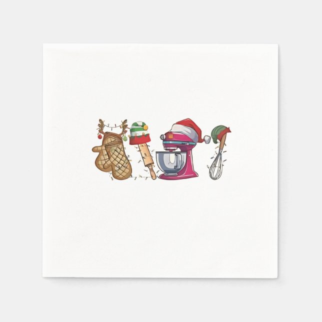Baker Baking Bake Bakery Kitchen Worke Napkin (Front)