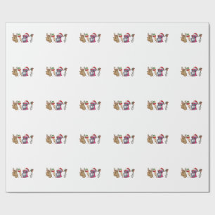 Baker Baking Bake Bakery Kitchen Worke Wrapping Paper