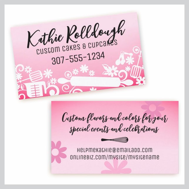 Baker baking utensils pastry chef rolling pin business card (Creator Uploaded)