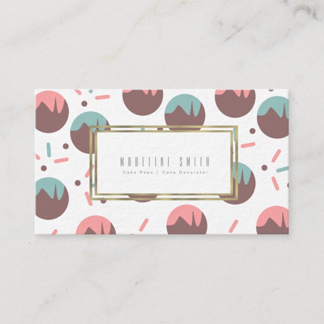 Baker Cake Pops Cake Decorator Business Card (Front)