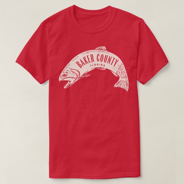 Baker County Florida Fish Tan T-Shirt (Design Front)