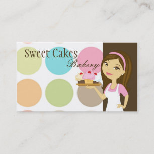 Baker Cup Cakes Bakery Sweet Treats Business Card