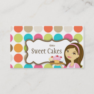 Baker Cup Cakes Bakery Sweet Treats Business Card