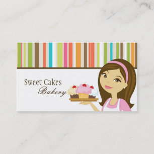 Baker Cup Cakes Bakery Sweet Treats Business Card
