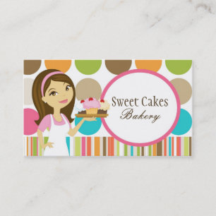 Baker Cup Cakes Bakery Sweet Treats Business Card