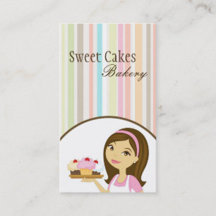 Baker Cup Cakes Bakery Sweet Treats Business Card