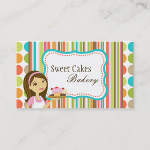 Baker Cup Cakes Bakery Sweet Treats Business Card