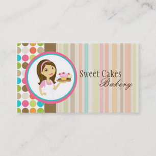Baker Cup Cakes Bakery Sweet Treats Business Card