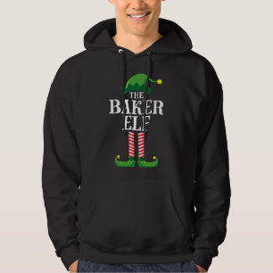 Baker Elf Matching Family Christmas Party Pajama Hoodie