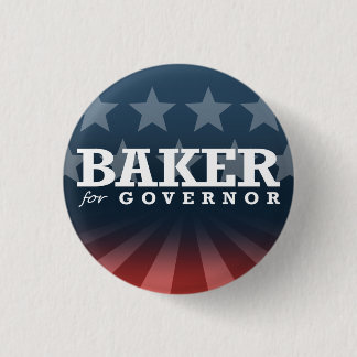 BAKER FOR GOVERNOR 2014 3 CM ROUND BADGE