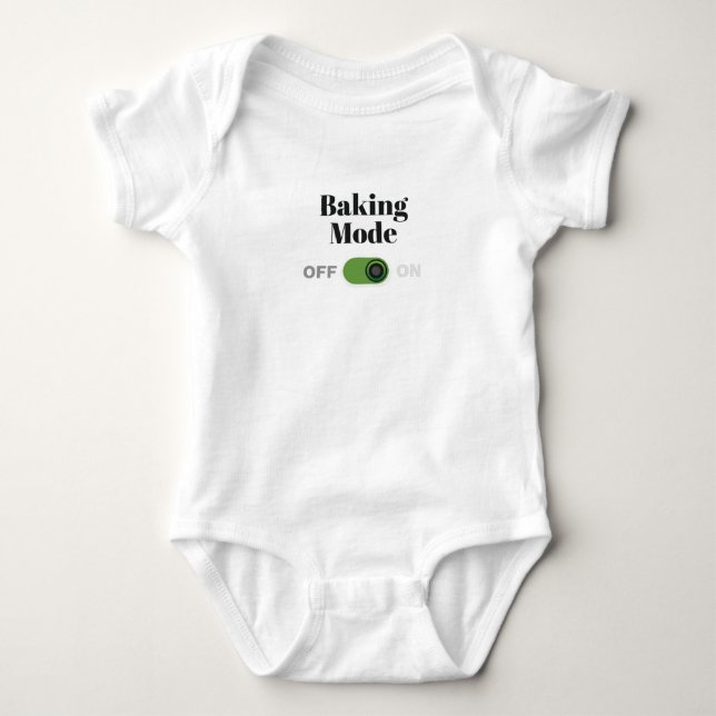 Baker Gift for Bakers - Baking Mode On Gift Baby Bodysuit (Front)