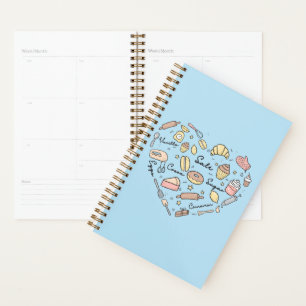 Baker Heart Funny Bakery Baking Pastry Chef Planner