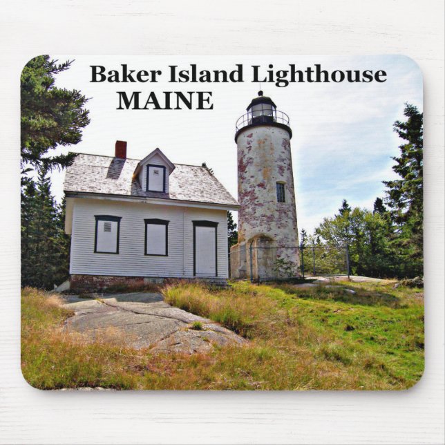 Baker Island Lighthouse, Maine Mousepad (Front)