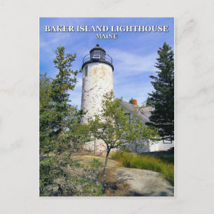 Baker Island Lighthouse, Maine Postcard