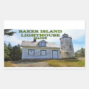 Baker Island Lighthouse, Maine Rectangular Sticker