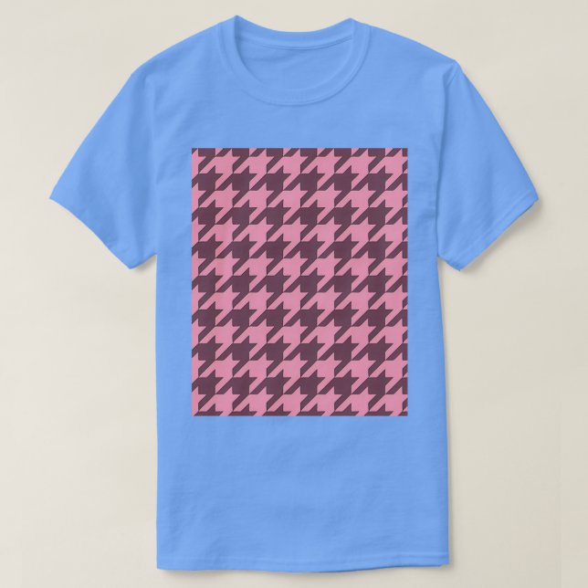 Baker Miller Pink Houndstooth pattern Graphic T-Shirt (Design Front)