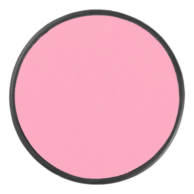 Baker-Miller pink (solid colour) Hockey Puck (Front)