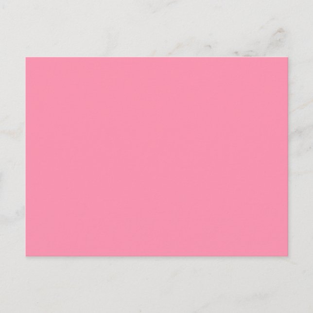 Baker-Miller pink (solid colour)  Invitation Postcard (Front)