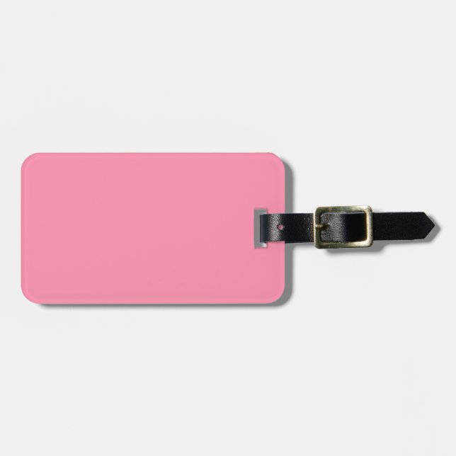 Baker-Miller pink (solid colour) Luggage Tag (Front Horizontal)
