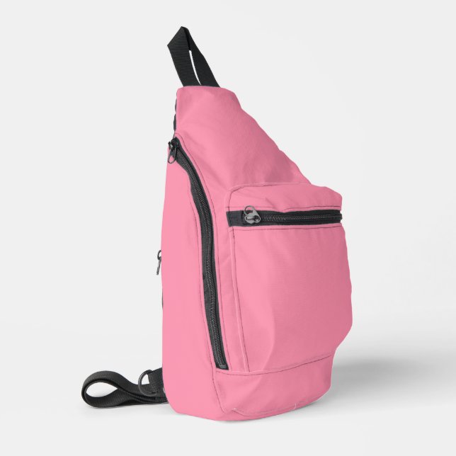 Baker-Miller Pink Solid Colour Sling Bag (Left Corner)