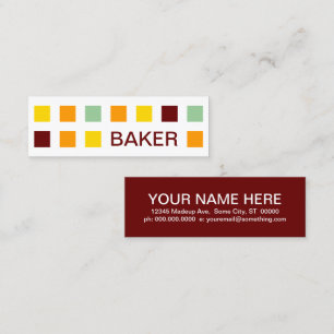 BAKER (mod squares) Mini Business Card