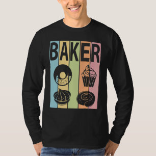 BAKER PASTEL COLORS DESSERTS PASTRY CHEF BAKING T-Shirt