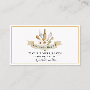 Baker Pastry Chef Bakers Tools Utensils Business Card
