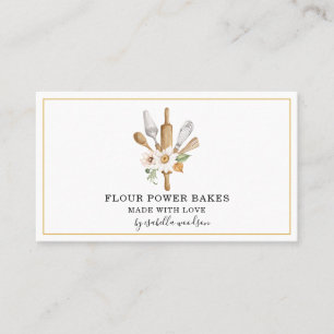 Baker Pastry Chef Bakers Tools Utensils Business Card