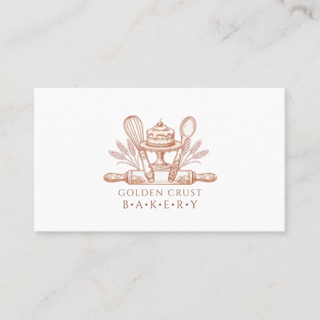 Baker Pastry Chef Baking Tools Business Card (Front)
