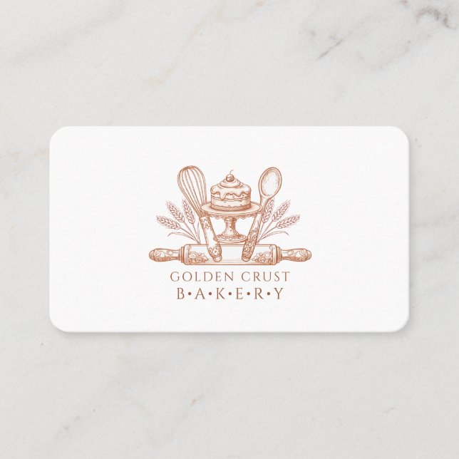 Baker Pastry Chef Baking Tools Business Card (Front)
