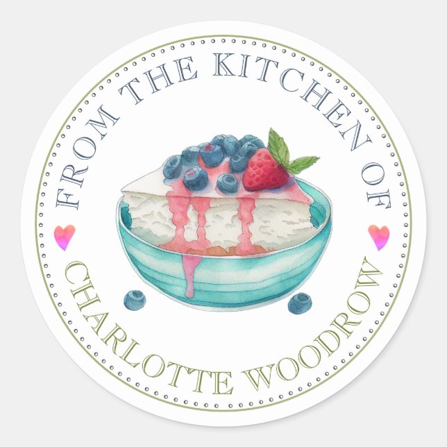 Baker Pastry Chef Cake Food Label Sticker (Front)