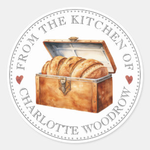 Baker Pastry Chef Homemade Bread Food Label 