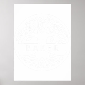 Baker Personalized Irish Name Celtic Tree Of Life. Poster