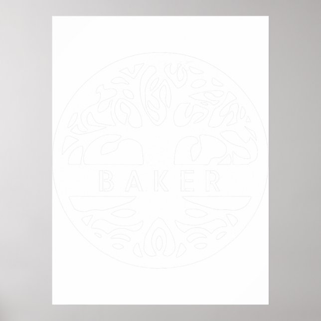 Baker Personalized Irish Name Celtic Tree Of Life. Poster (Front)