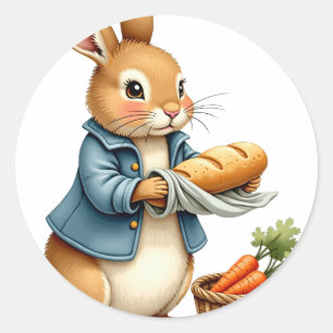 Baker Rabbit Classic Round Sticker