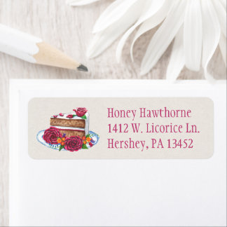 Baker Return Address Labels Pastry Chef Cake Love