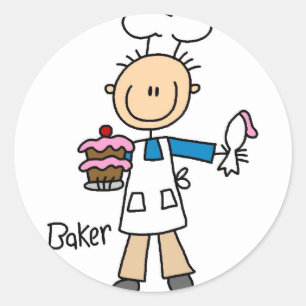 Baker Stick Figure Sticker
