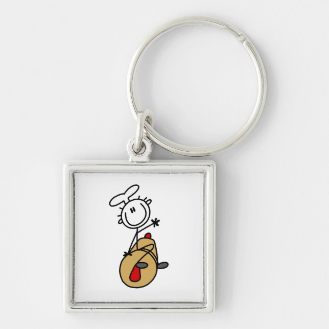Baker With Rolling Pin Key Ring (Front)