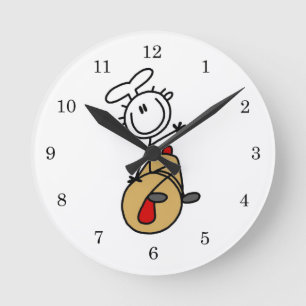 Baker With Rolling Pin Round Clock