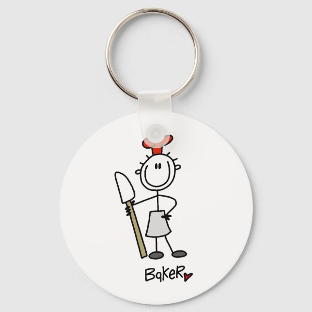 Baker With Scraper Key Ring (Front)