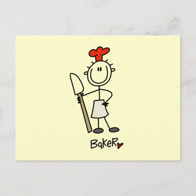 Baker With Scraper Postcard (Front)