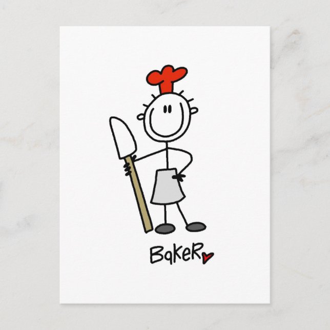 Baker with Scraper Tshirts and Gifts Postcard (Front)