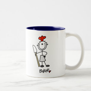 Baker with Scraper Tshirts and Gifts Two-Tone Coffee Mug