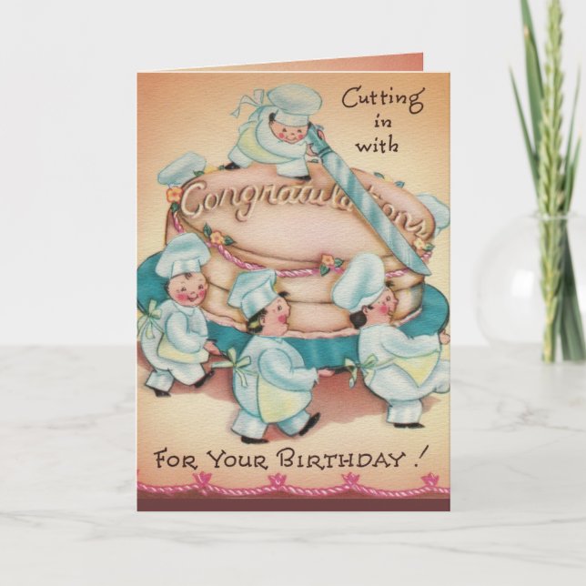 Bakers Cake Birthday Card (Front)