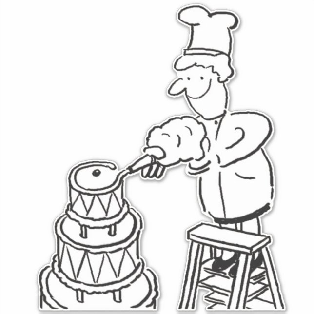 Bakers, Cake Making & Baking. Funny Cartoon (Front)
