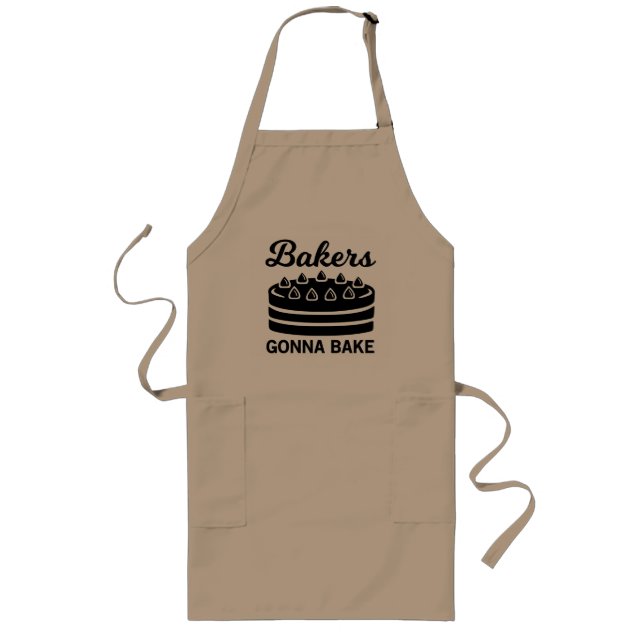 Bakers Gonna Bake Gift Long Apron (Front)