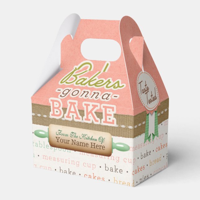 Bakers Gonna Bake Personalised Favour Boxes (Front Side)